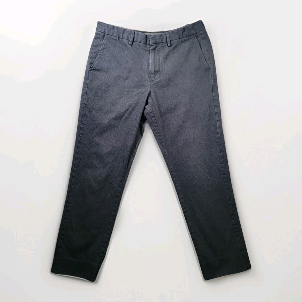 J. Crew Mens 33x32 (32.27.5) Slim Bowery Pants Chino Charcoal